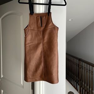 Girls leather jumper by CREW size 7